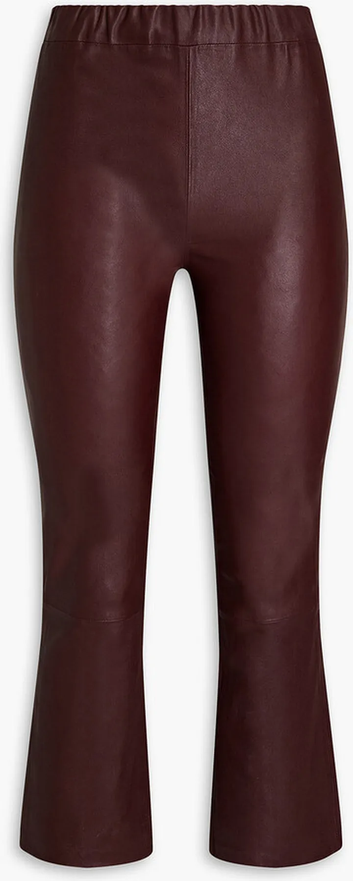 Lori cropped leather bootcut pants