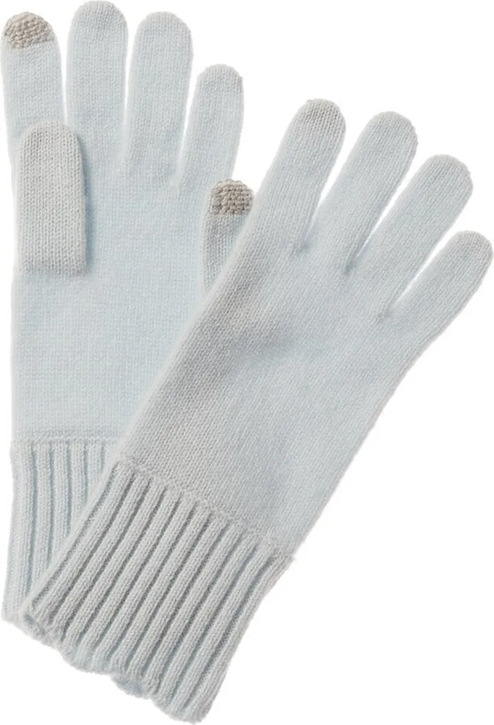 Hannah Rose Bow Trim Cashmere Gloves