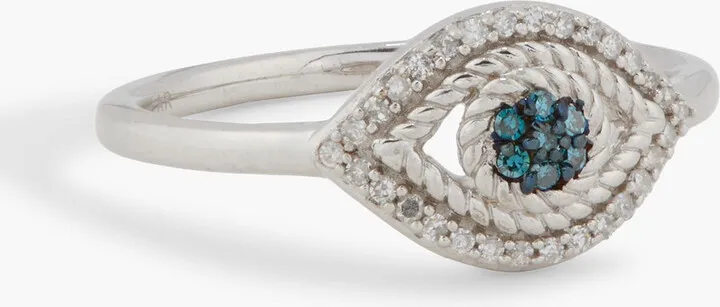 Sterling silver diamond ring