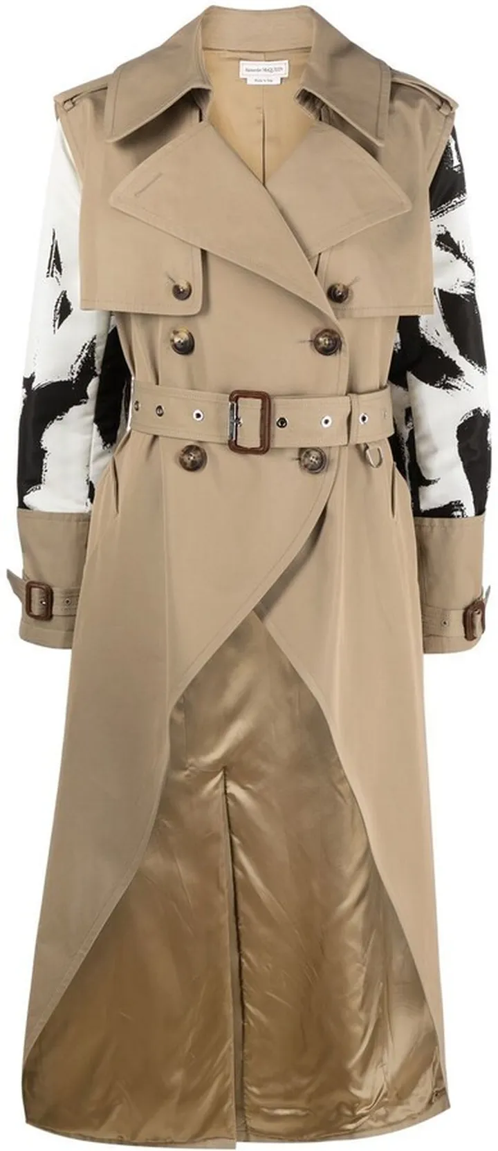 Panelled Belted Trench Coat