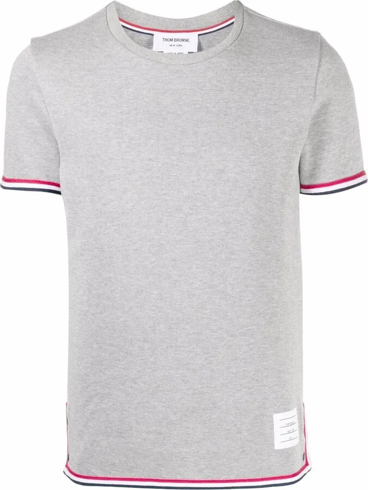 contrast-trim short-sleeve T-shirt