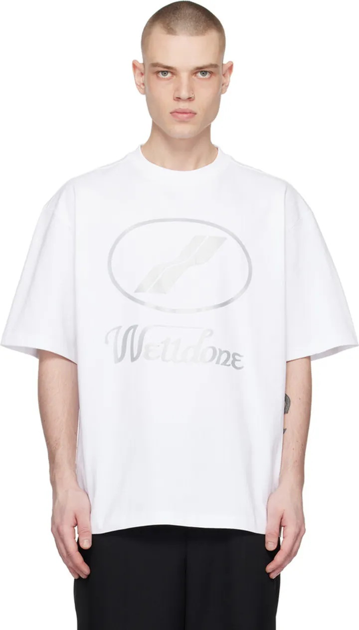We11done White Printed T-Shirt
