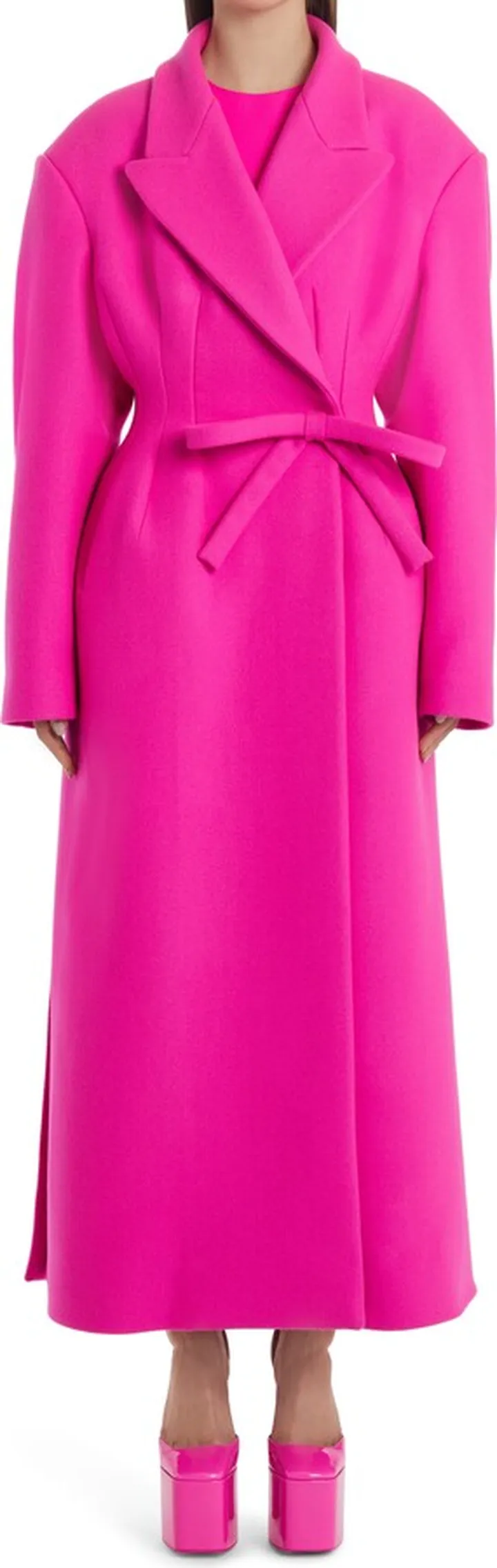 Double Breasted Wool Blend Coat