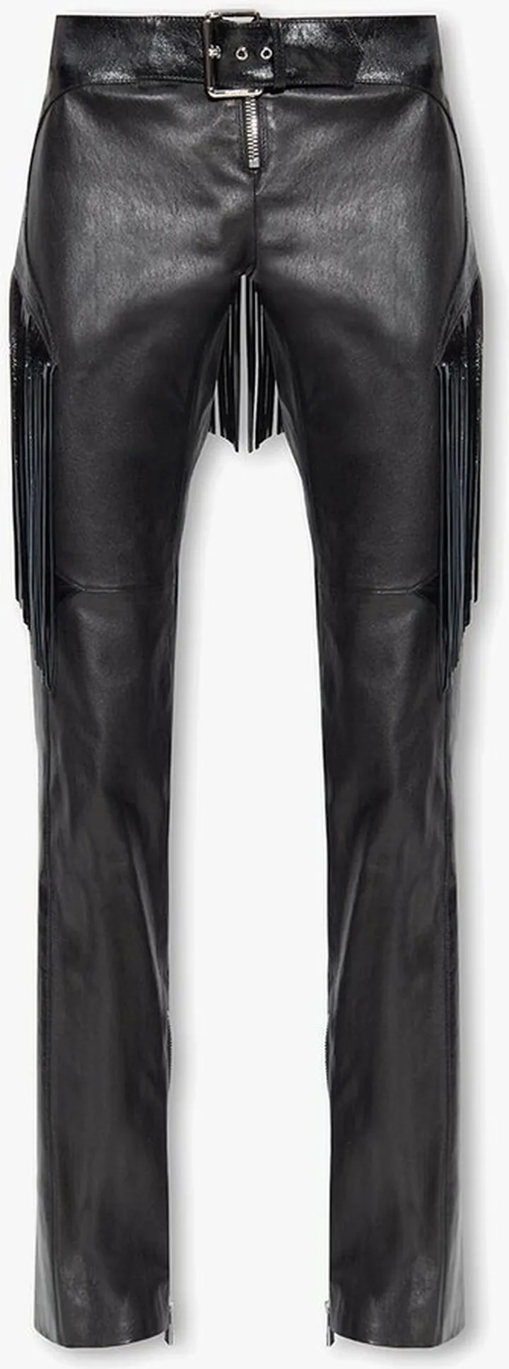 Leather Trousers With Fringes