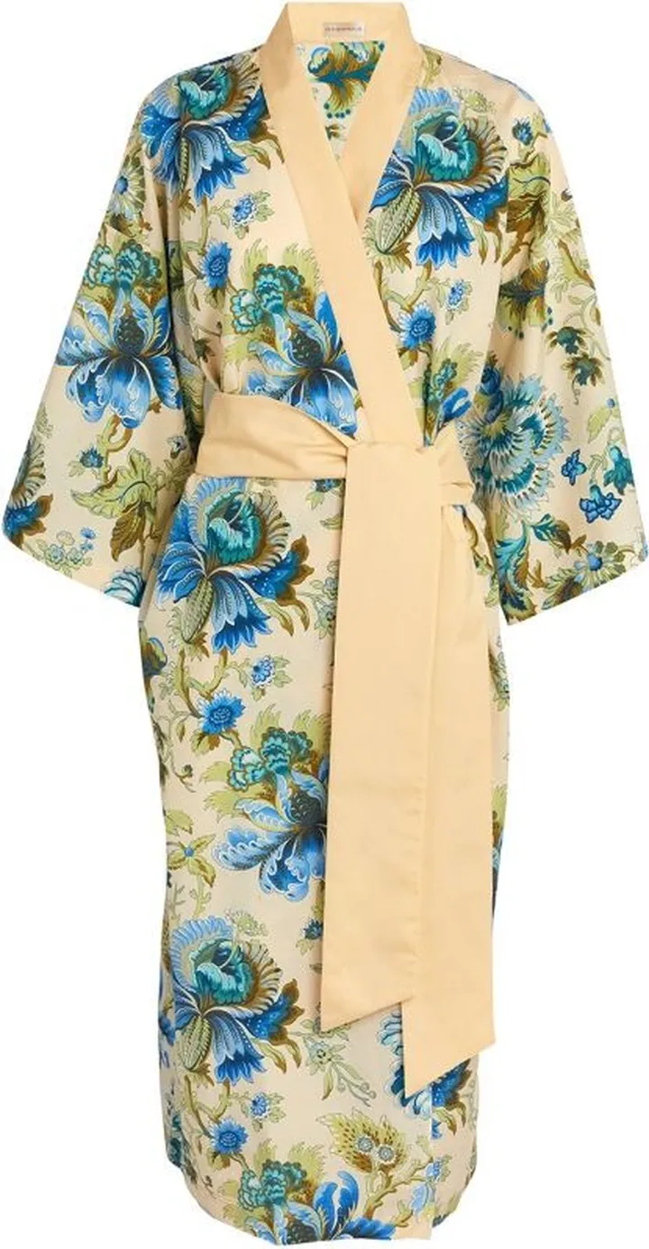 Olivia Von Halle Printed Amaya Robe