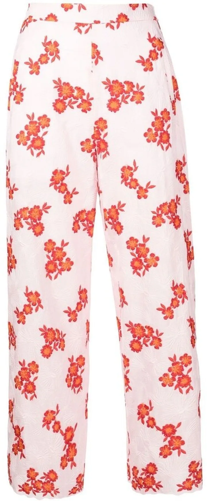 Floral-Print Cropped Trousers