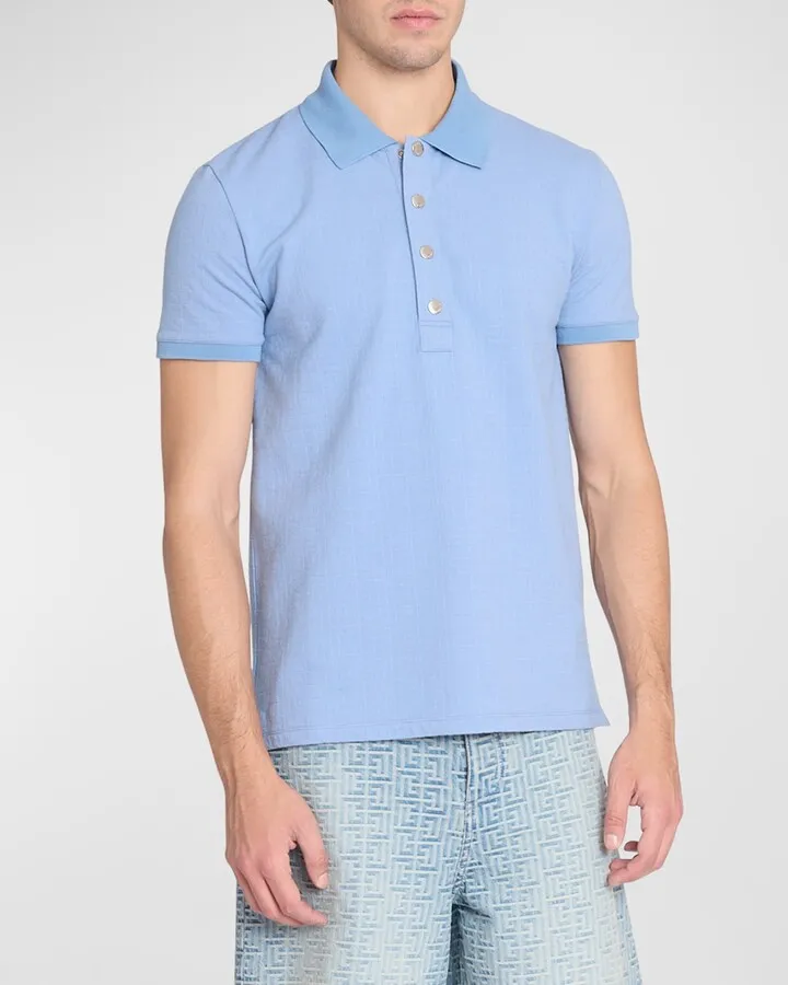 Men's Monogram Pique Polo Shirt