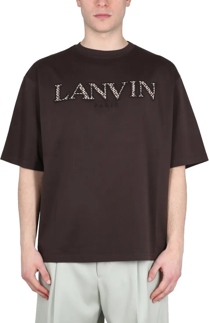 T-shirt With Logo Embroidery