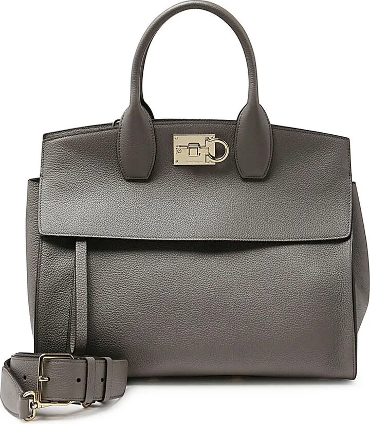 Salvatore Ferragamo Logo Engraved Tote Bag