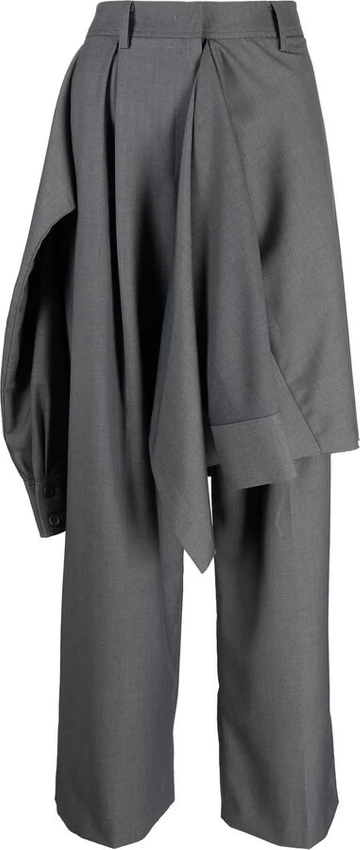 Layered Shirt Straight-Leg Trousers