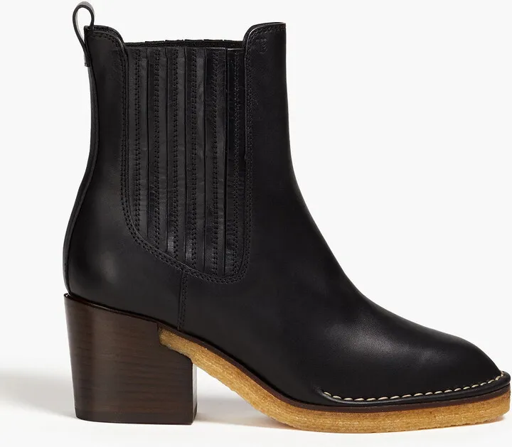 Leather ankle boots