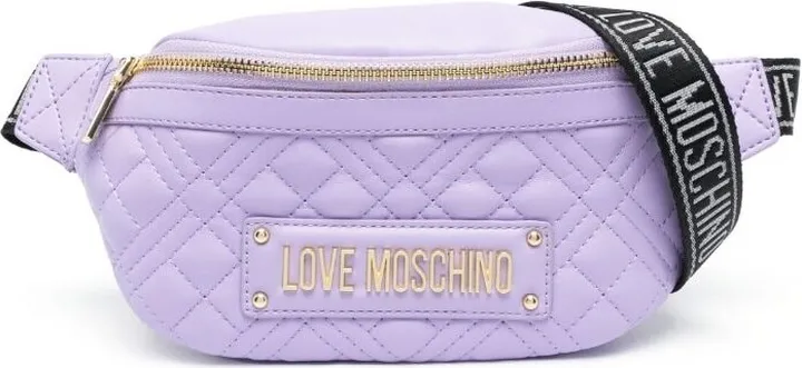 Logo-Plaque Quilted Belt Bag