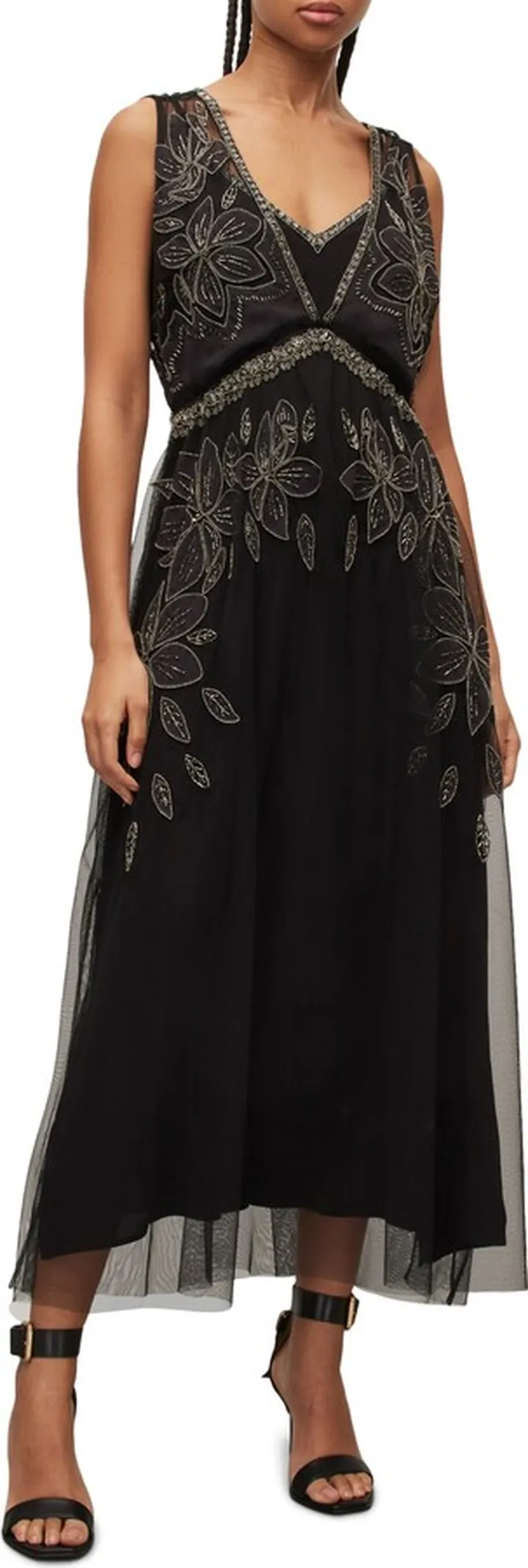 Laia Embroidered Midi Dress