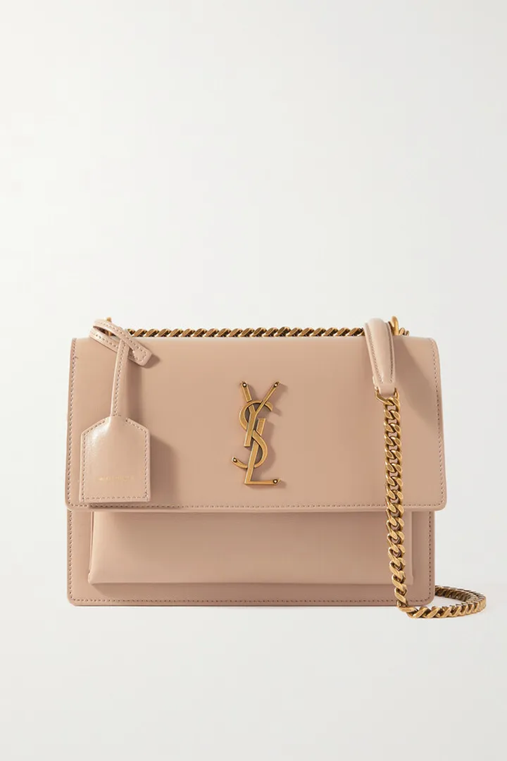 SAINT LAURENT - Sunset Medium Leather Shoulder Bag - Pink