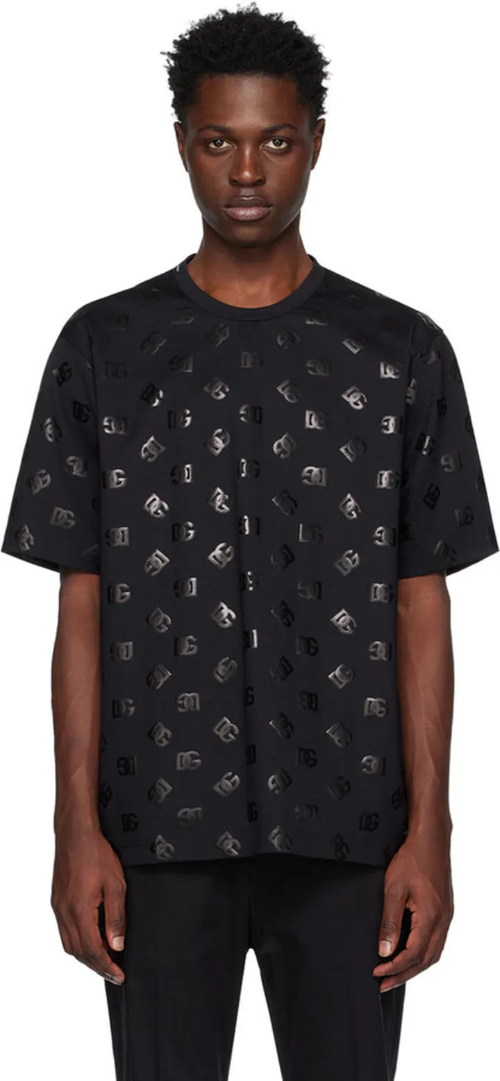 Dolce & Gabbana Black Printed T-Shirt