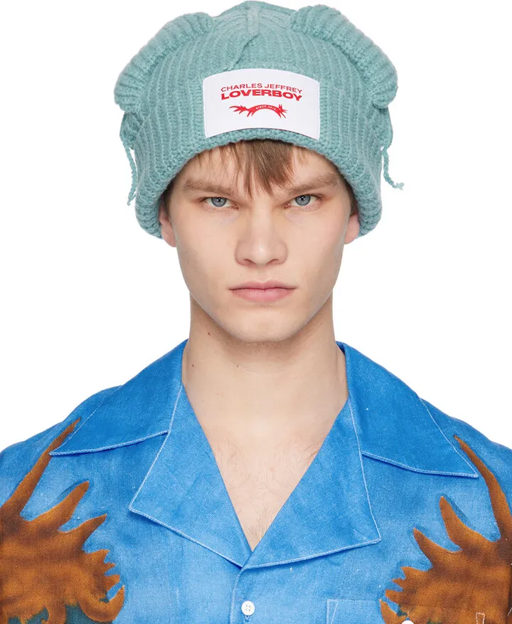 Charles Jeffrey Loverboy Blue Chunky Ears Beanie
