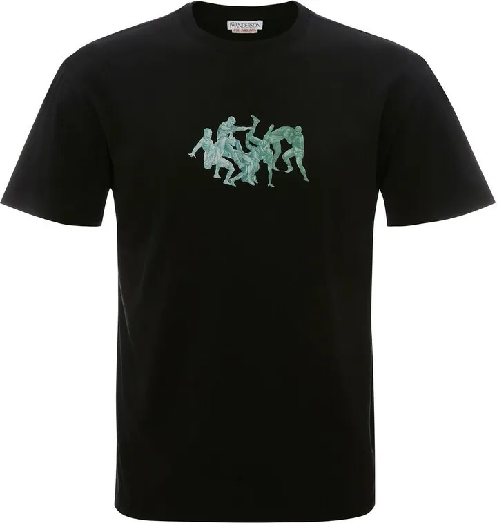 Black Anglada Cotton T-Shirt