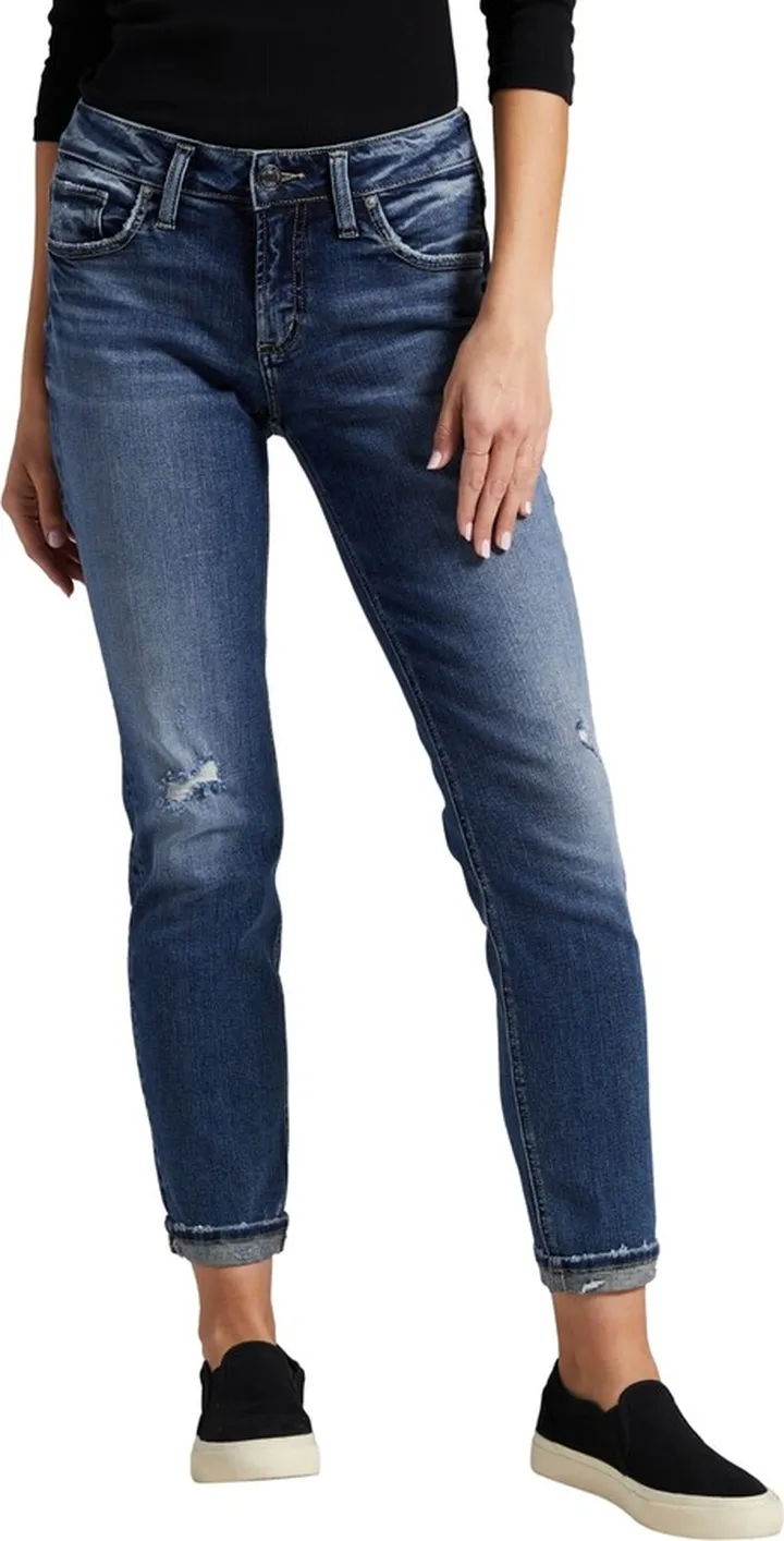 Women's Boyfriend Mid Rise Slim Leg Jeans
