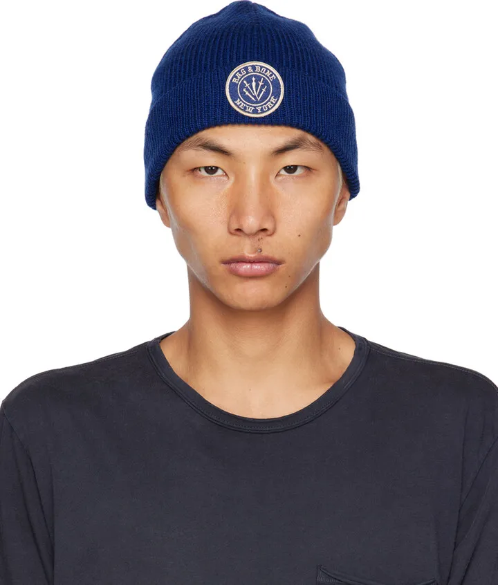 rag & bone Blue Charlie Beanie