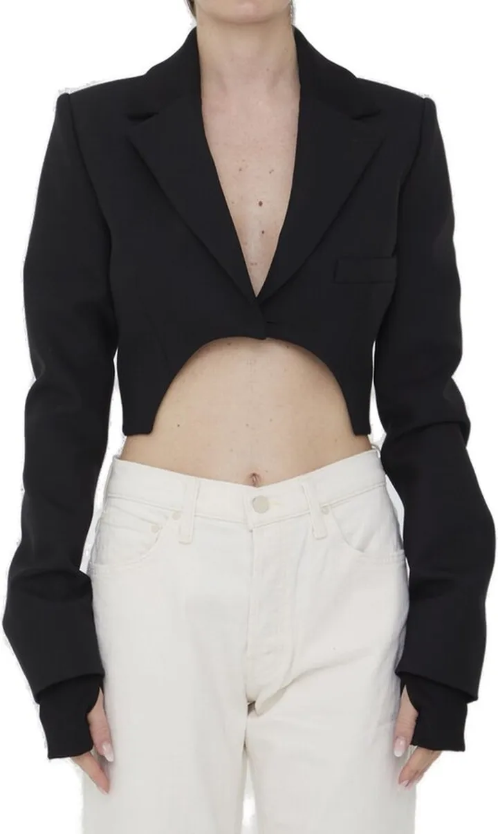Off-White Cut-Out Cropped Jakcet