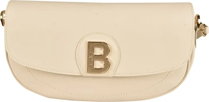 B Plaque Flap Shoulder Bag