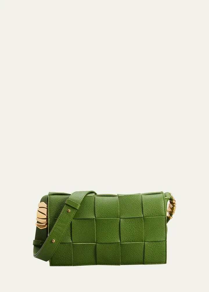 Cassette Intrecciato Grainy Shoulder Bag