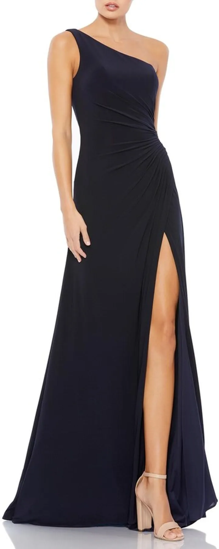 One Shoulder Jersey Gown