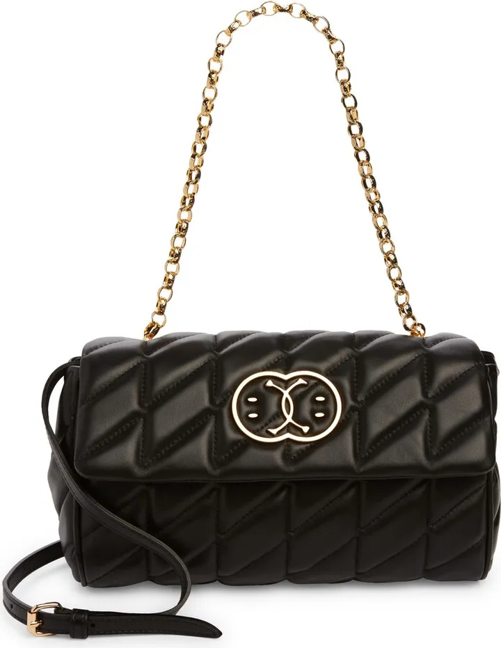 Double Smile Quilted Leather Shoulder Bag