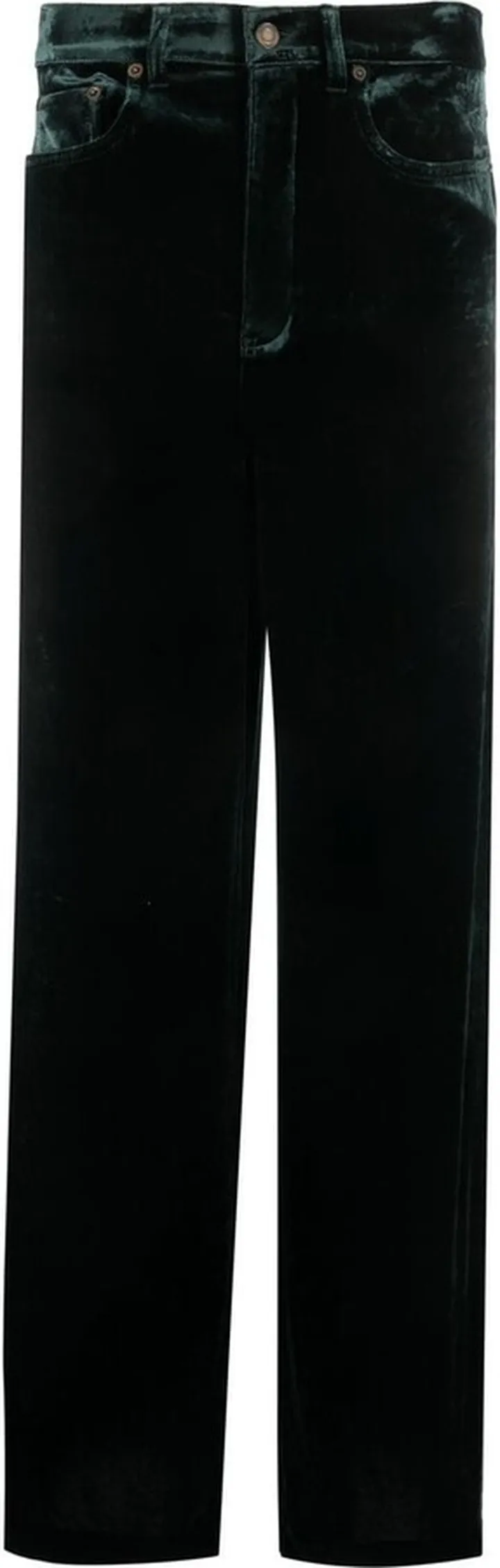 Velvet Wide-Leg Trousers