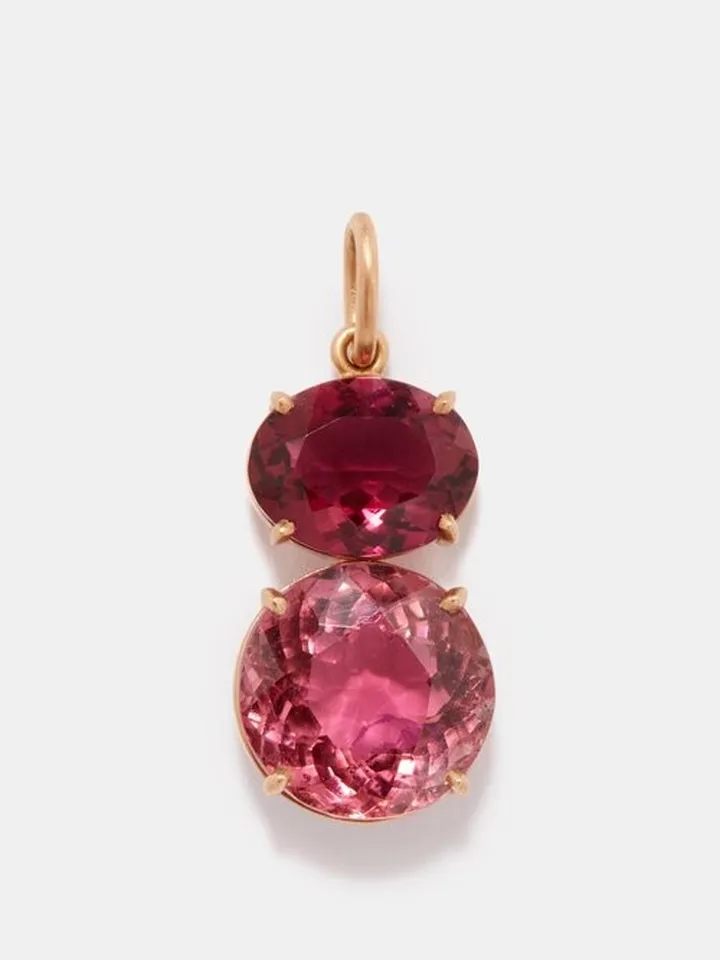 Gemmy Gem Tourmaline & 18kt Gold Charm