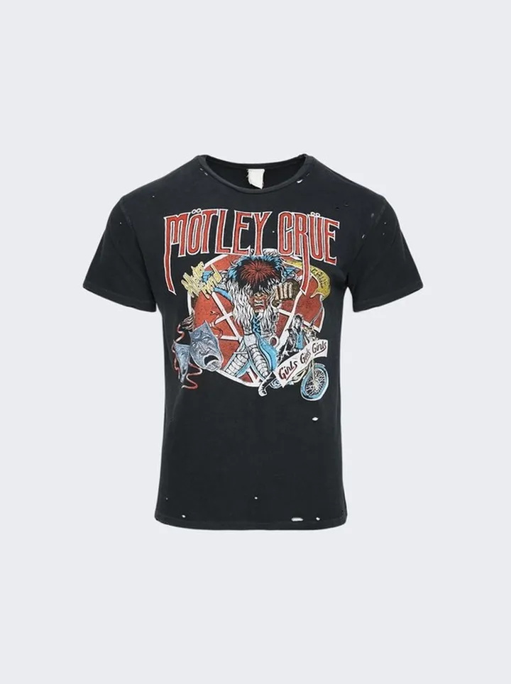 Motlet Crue Bad Boys of Rock N' Roll T-Shirt Coal Black