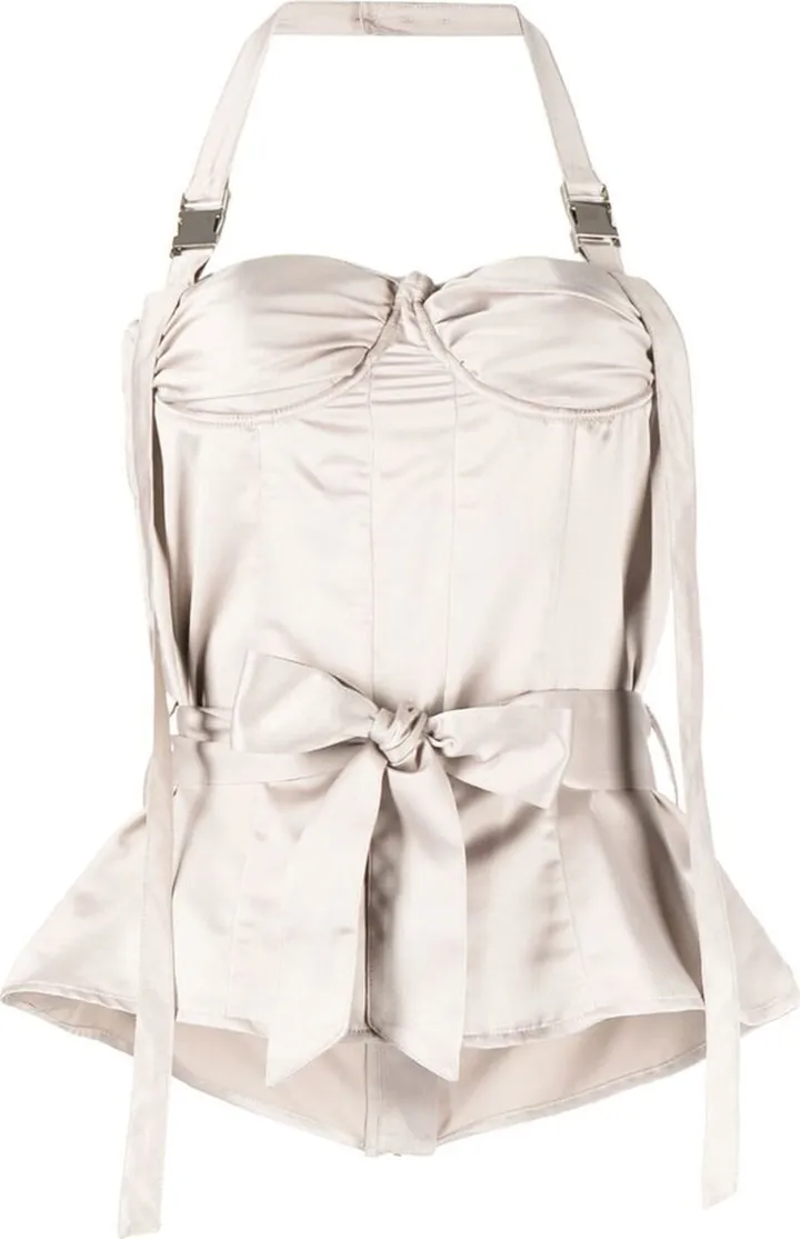 Bustier-Detail Halterneck Top