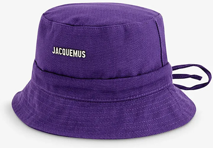 Mens Purple Le Bob Gadjo Brand-plaque Cotton Bucket hat