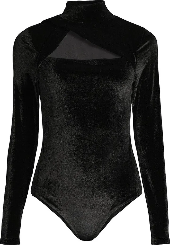Velvet Long-Sleeve Bodysuit
