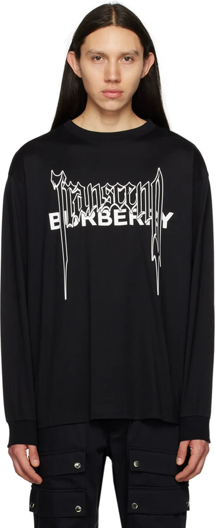 Burberry Black 'Transcend' Long Sleeve T-Shirt