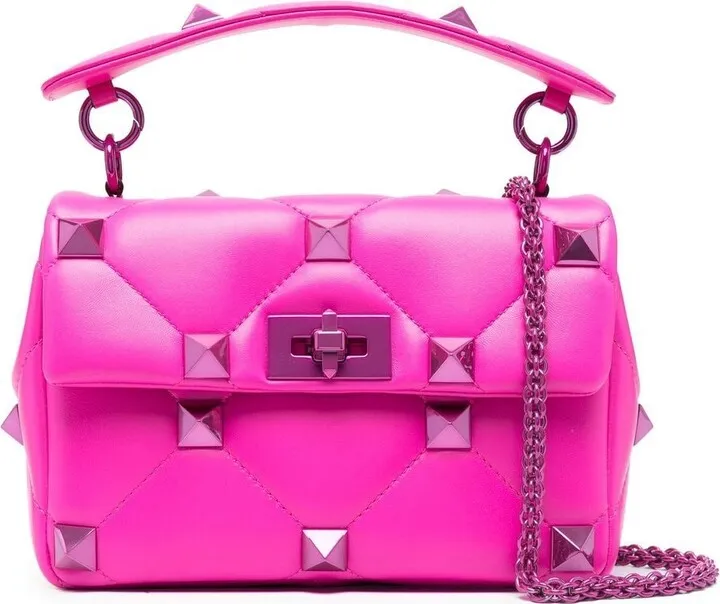 VALENTINO GARAVANI- Roman Stud Leather Shoulder Bag