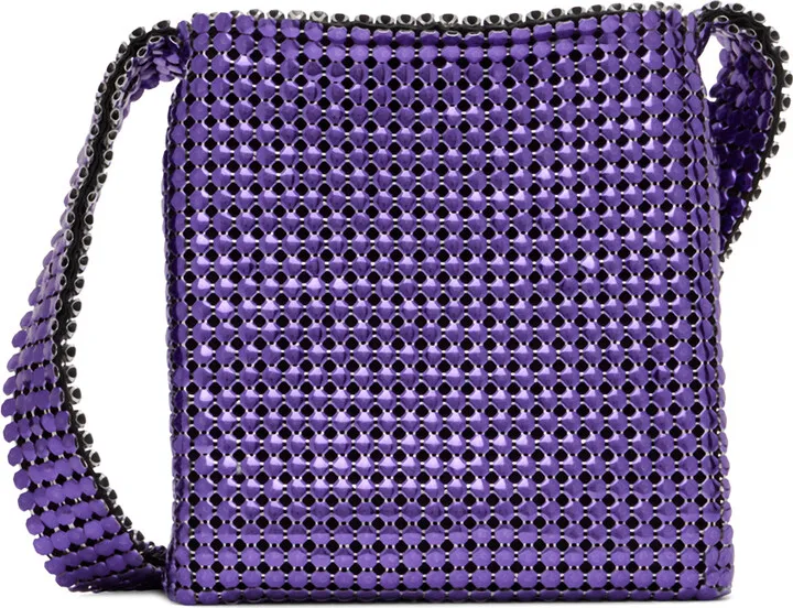 Paco Rabanne Purple Pixel Mini Shoulder Bag