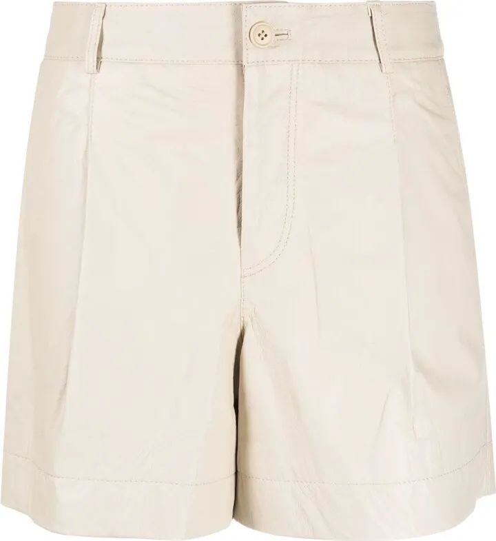 Pleated Mini Shorts