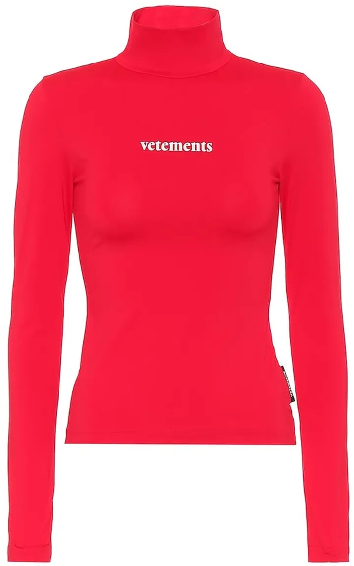 Logo turtleneck top