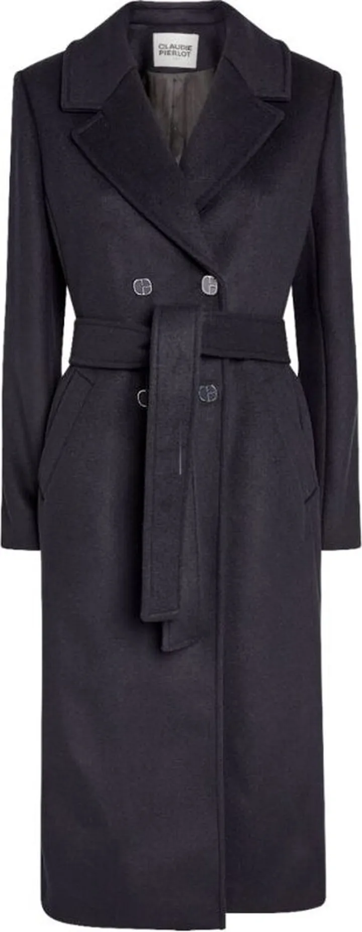 Claudie Pierlot Wool-Blend Belted Coat