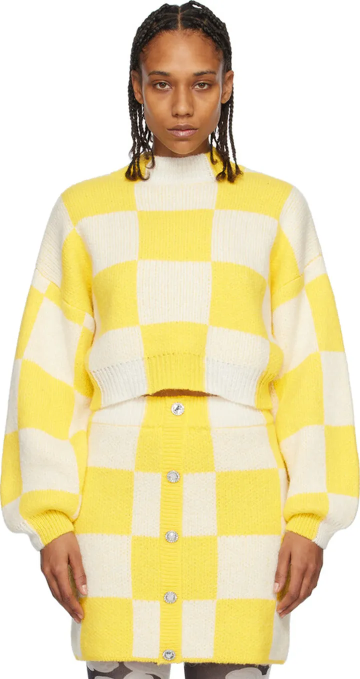 Stine Goya Yellow & White Francesca Turtleneck