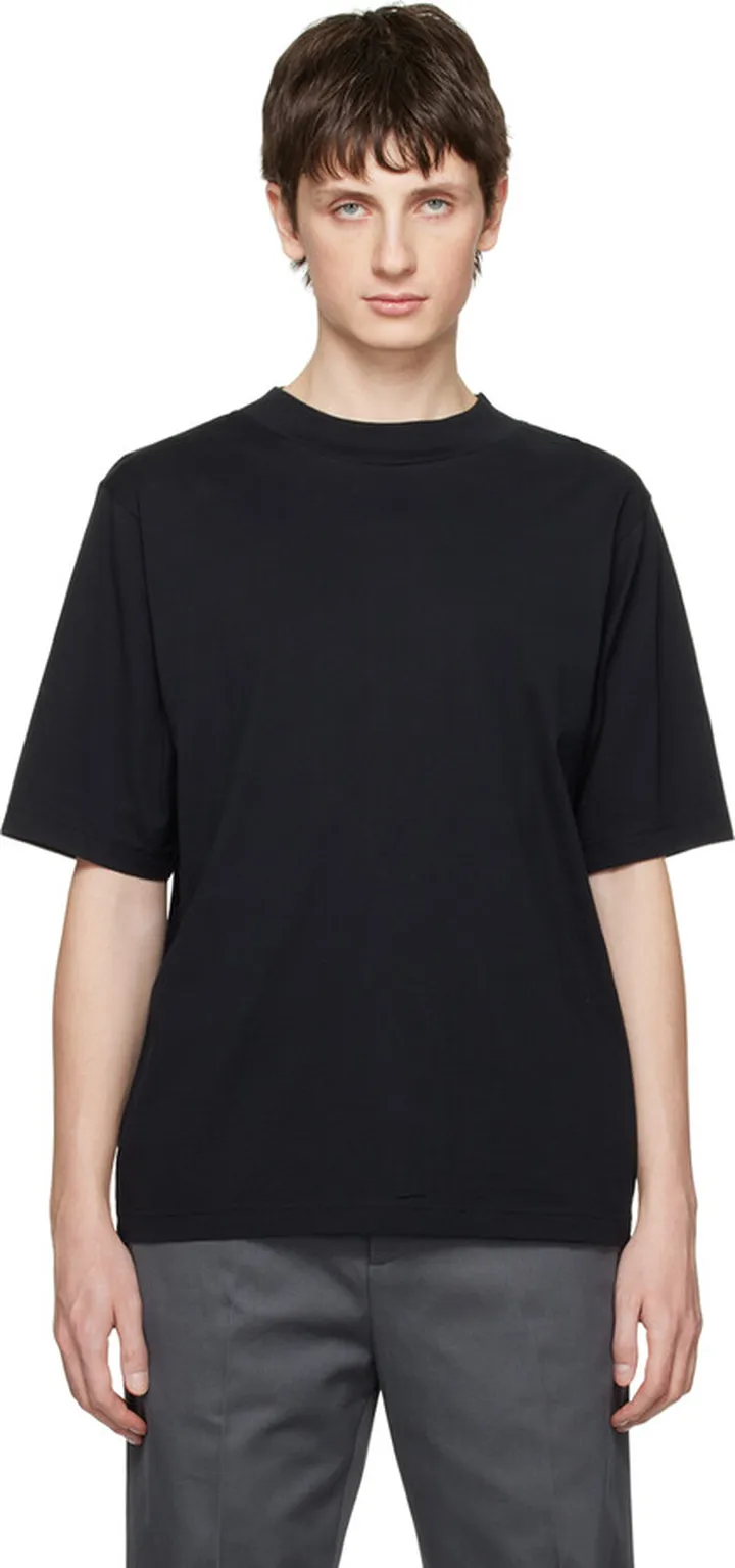 Acne Studios Black Mock Neck T-Shirt
