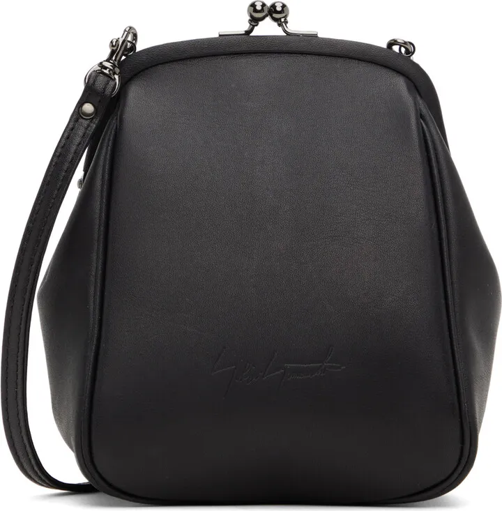 Yohji Yamamoto Black Discord Leather Bag