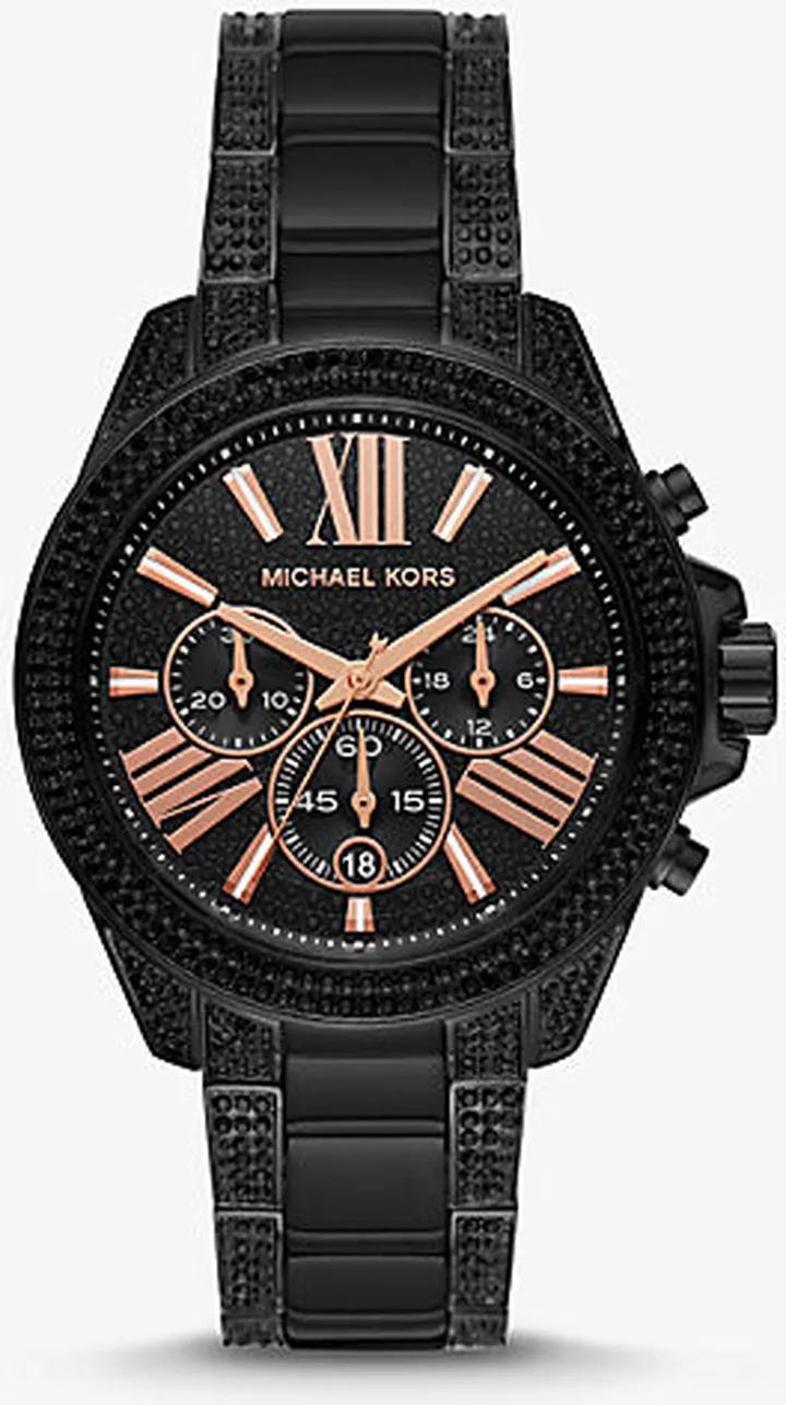 Wren Pavé Black-Tone Watch