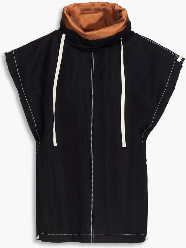 Twill turtleneck top