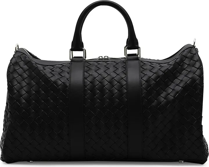 Intrecciato Leather Duffel Bag