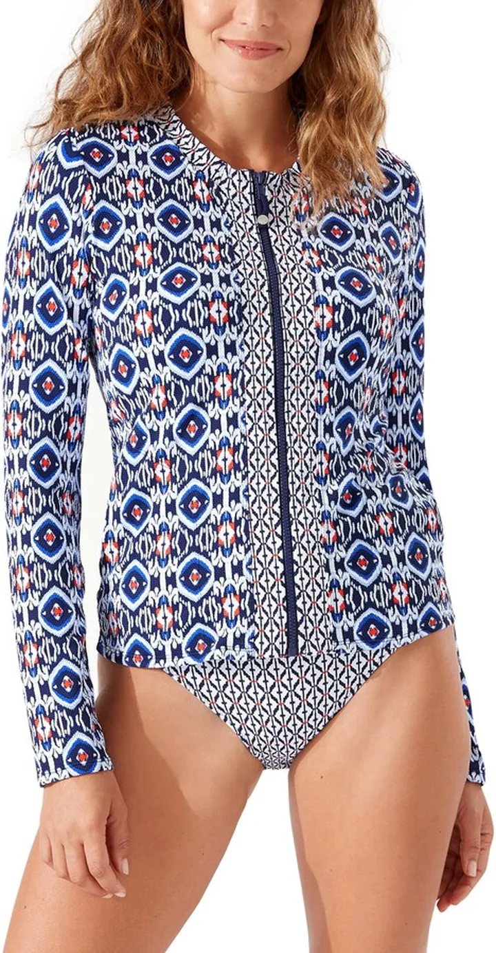 Island Cays Ikat Zip Rashguard