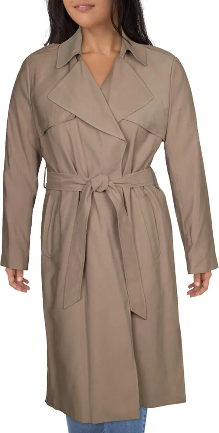 Womens Drapey Warm Trench Coat
