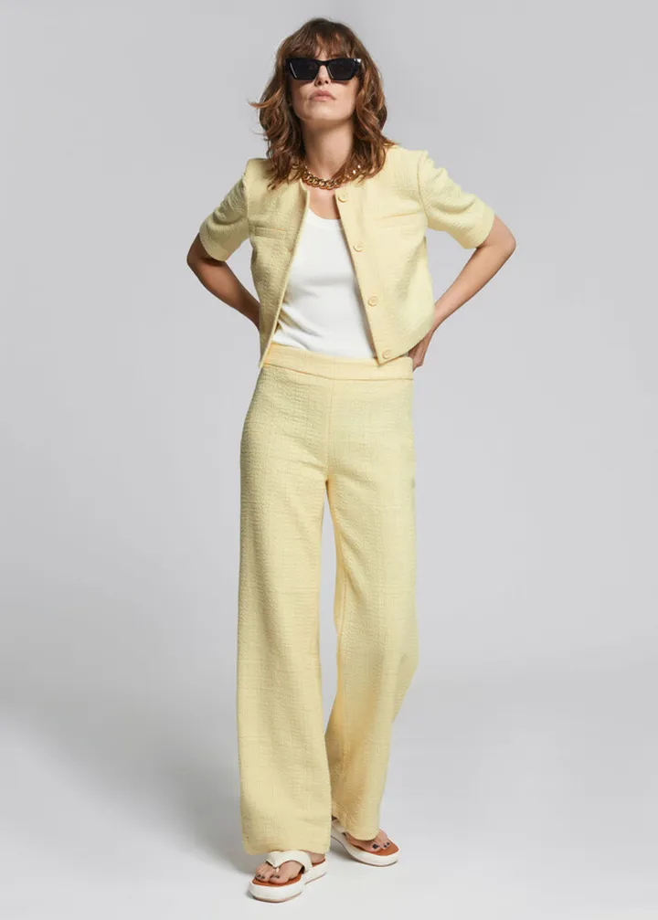 Slim-Fit Tweed Trousers