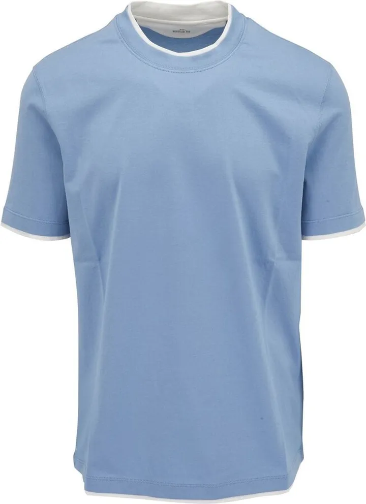 layered-trim cotton T-Shirt